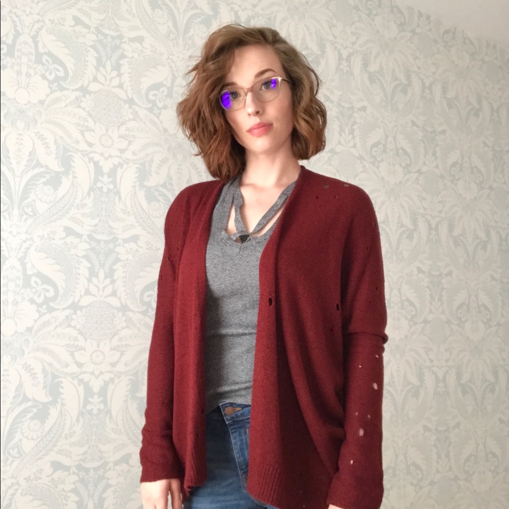 NWT•Express•Distressed Cardigan•S M L